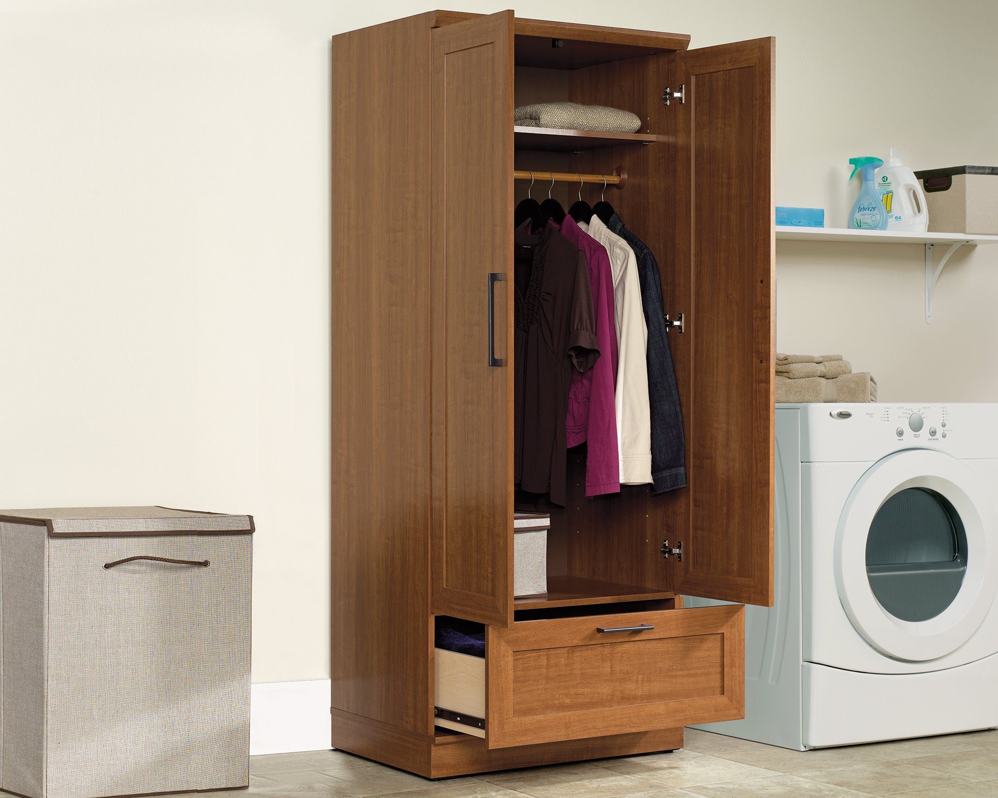 HomePlus Wardrobe/Storage Cabinet Sienna Oak