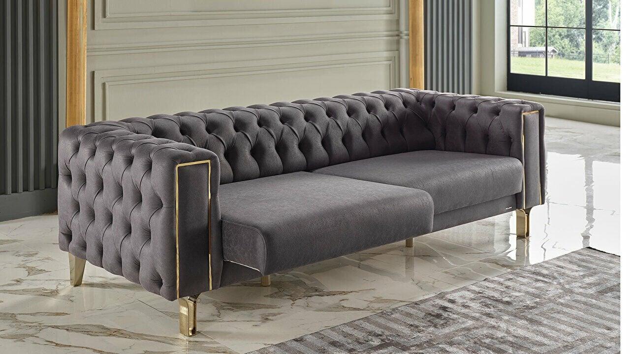 Bellona Montego 3 Seat Sleeper Sofa by Bellona LIGHT GRAY