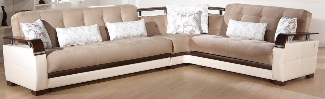 Bellona Natural Sleeper Sectional by Bellona