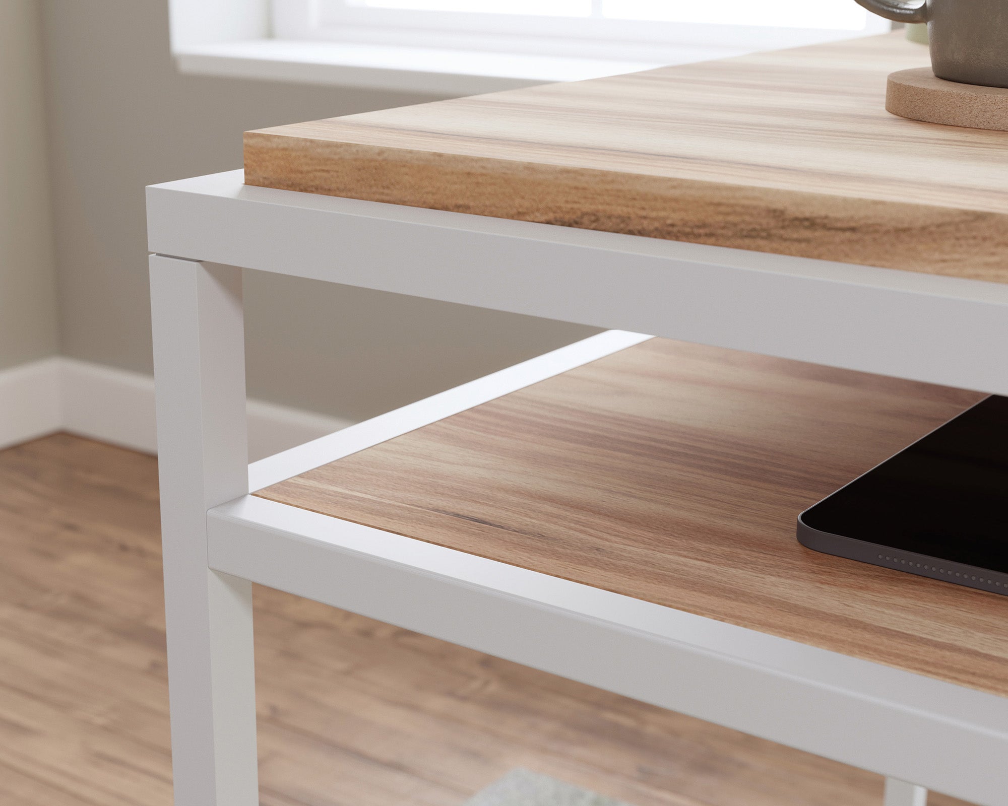 Nova Loft  Writing Desk with Shelf in Kiln Acacia