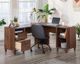 Willow Place  L-Shaped Home Office Desk in Grand Walnut