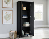 Sauder Select Two-Door Storage Cabinet in Raven Oak