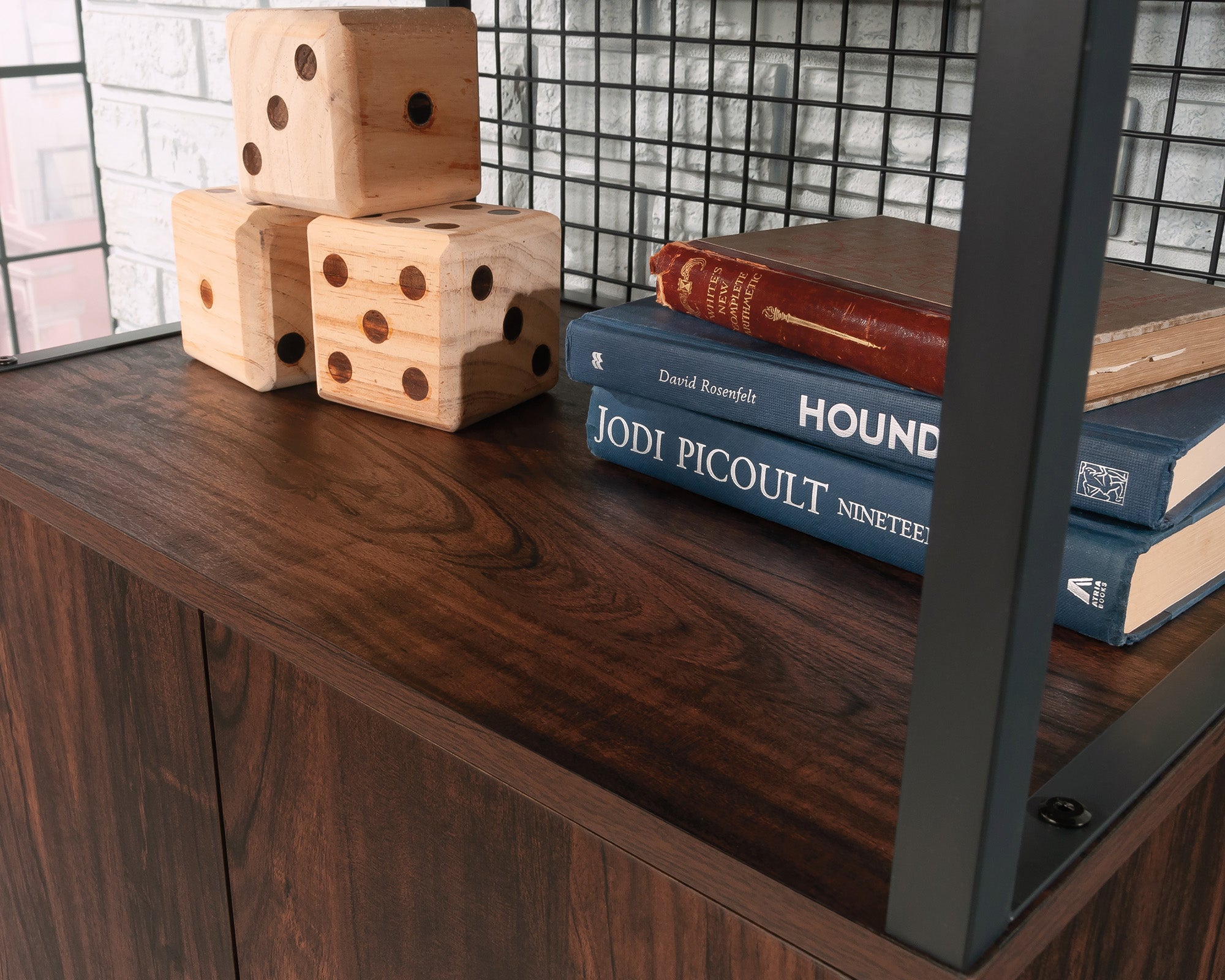 Market Commons  2-Door Storage Cabinet in Rich Walnut