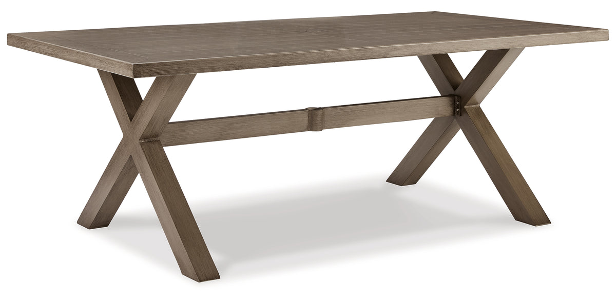 Beach Front RECT Dining Table w/UMB OPT