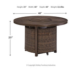 Paradise Trail Round Fire Pit Table