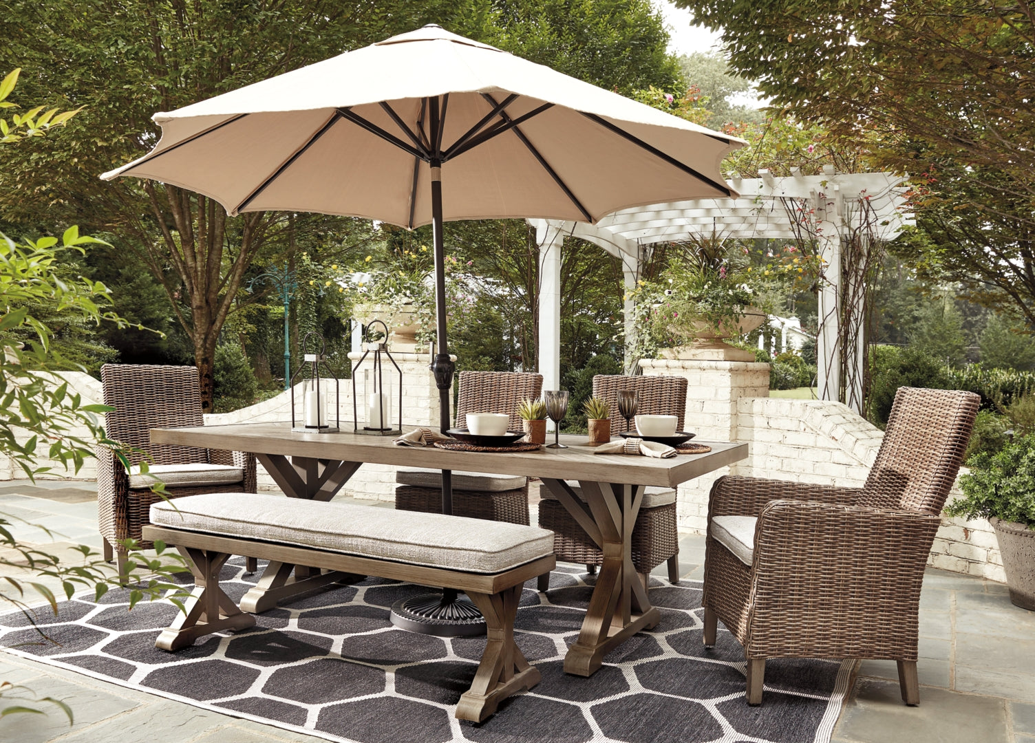 Beachcroft Outdoor Dining Table and Chairs