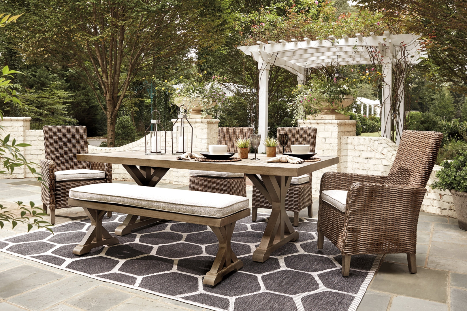 Beachcroft Outdoor Dining Table and Chairs