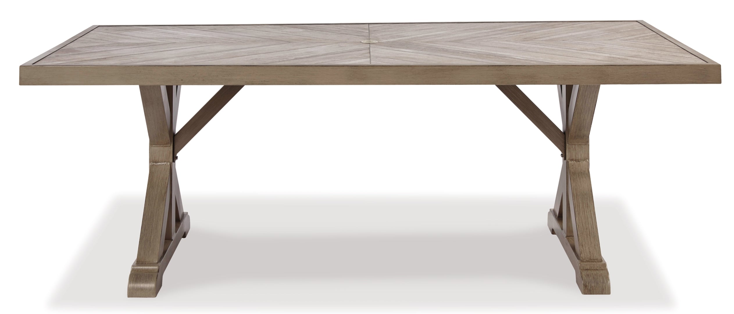 Beachcroft RECT Dining Table w/UMB OPT