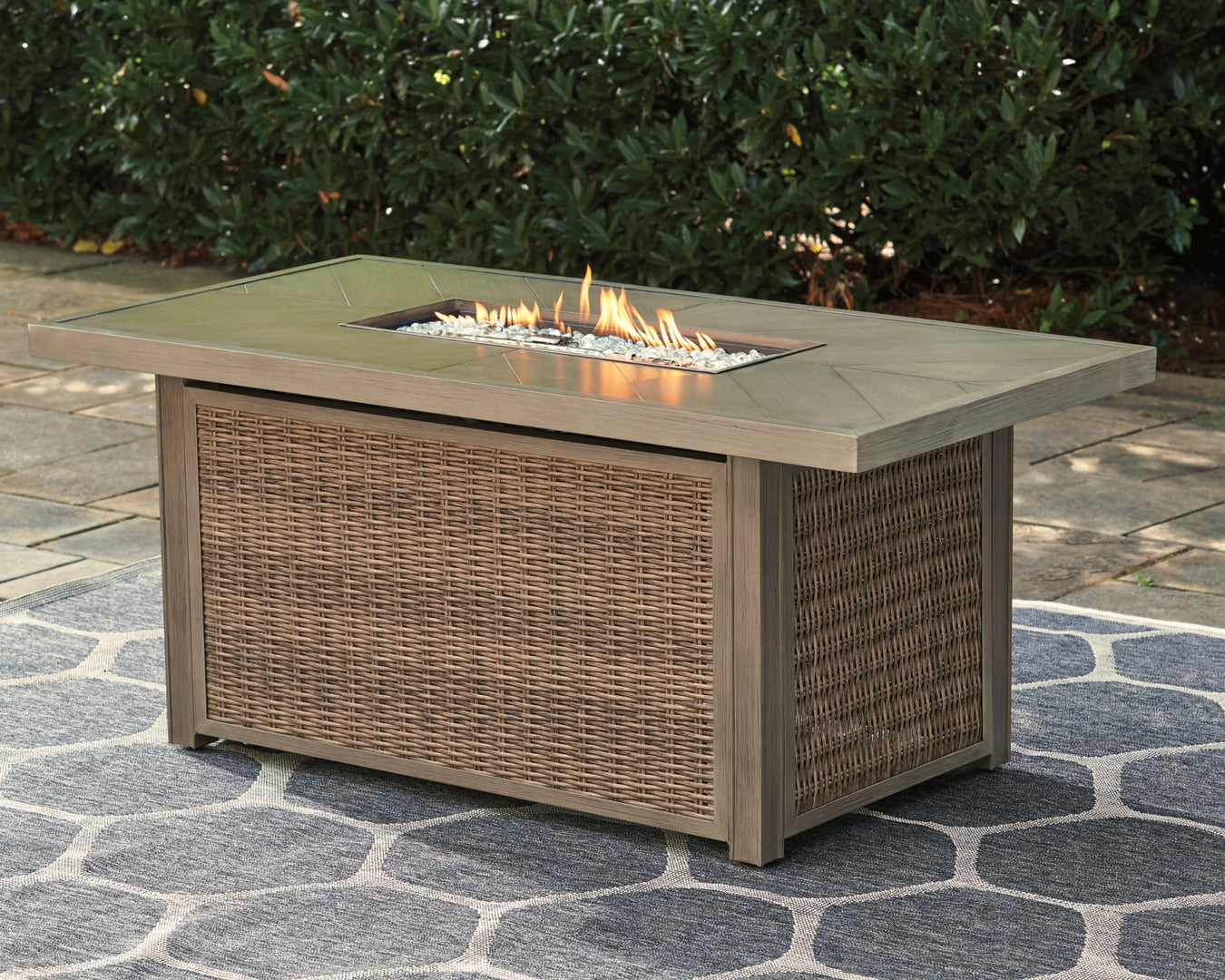 Beachcroft Rectangular Fire Pit Table