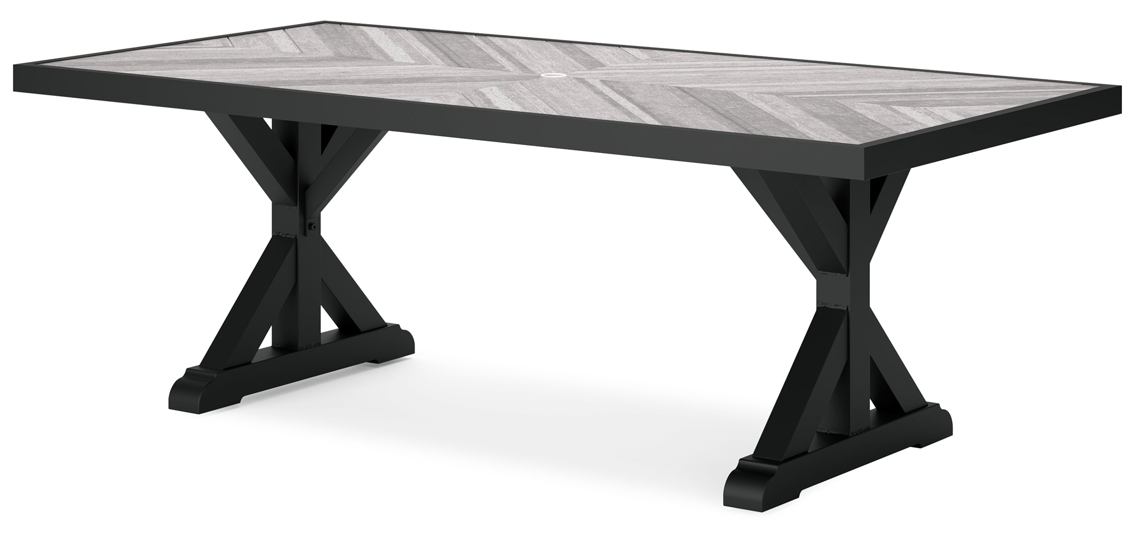 Beachcroft RECT Dining Table w/UMB OPT