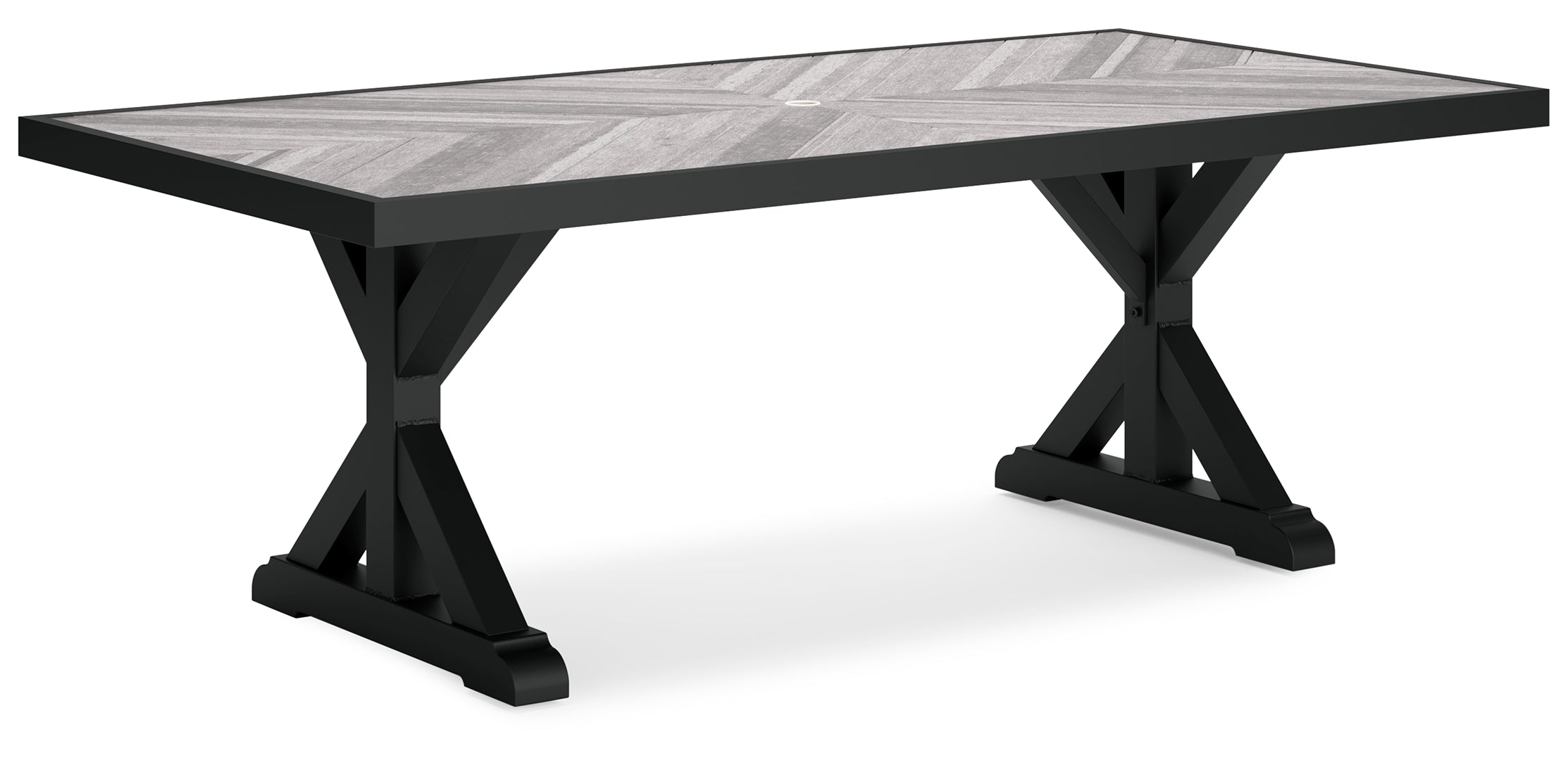 Beachcroft RECT Dining Table w/UMB OPT