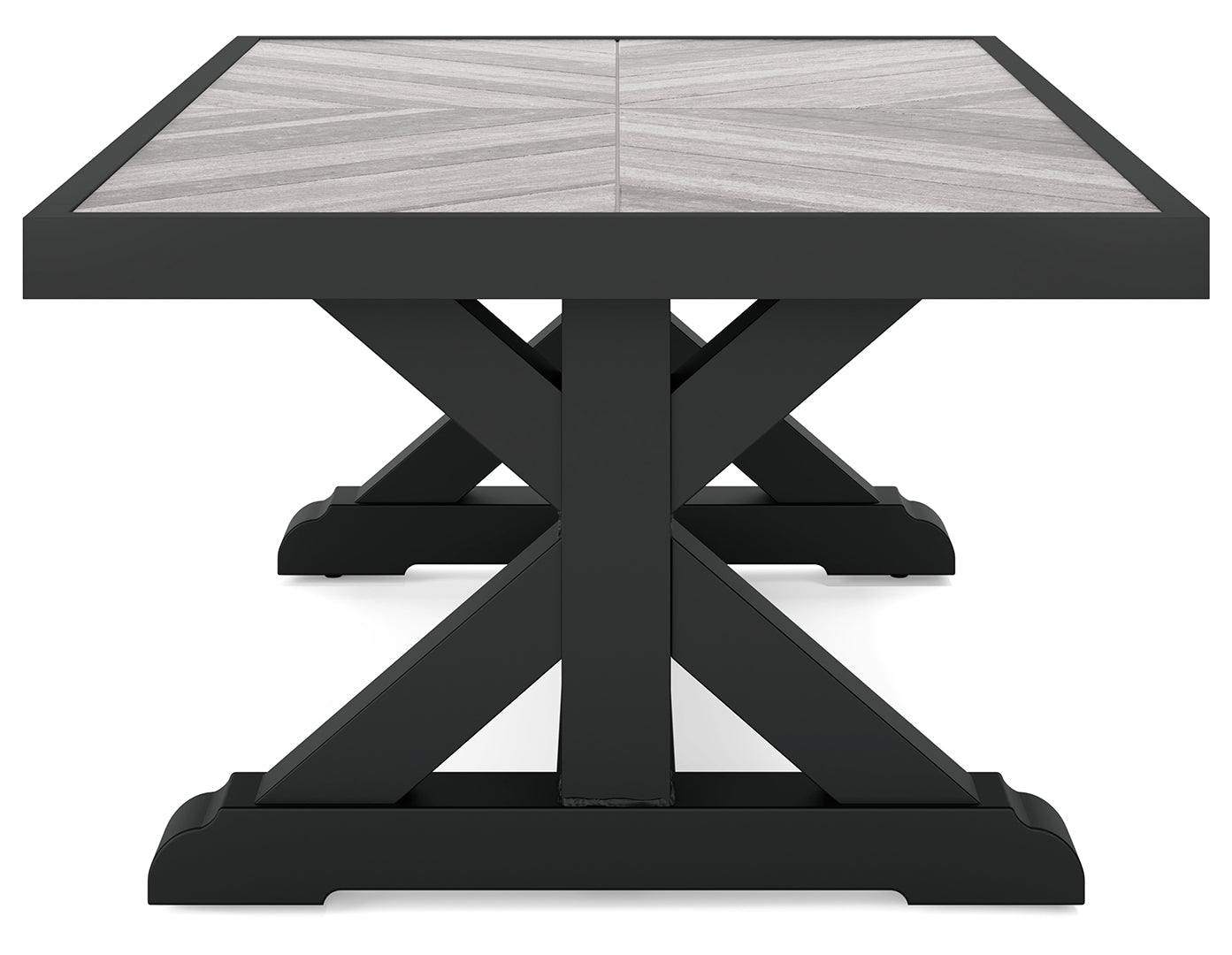 Beachcroft RECT Dining Table w/UMB OPT