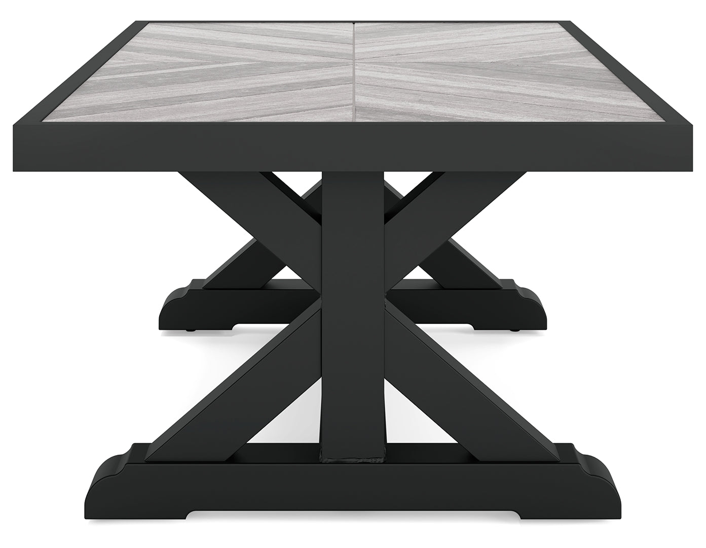 Beachcroft RECT Dining Table w/UMB OPT