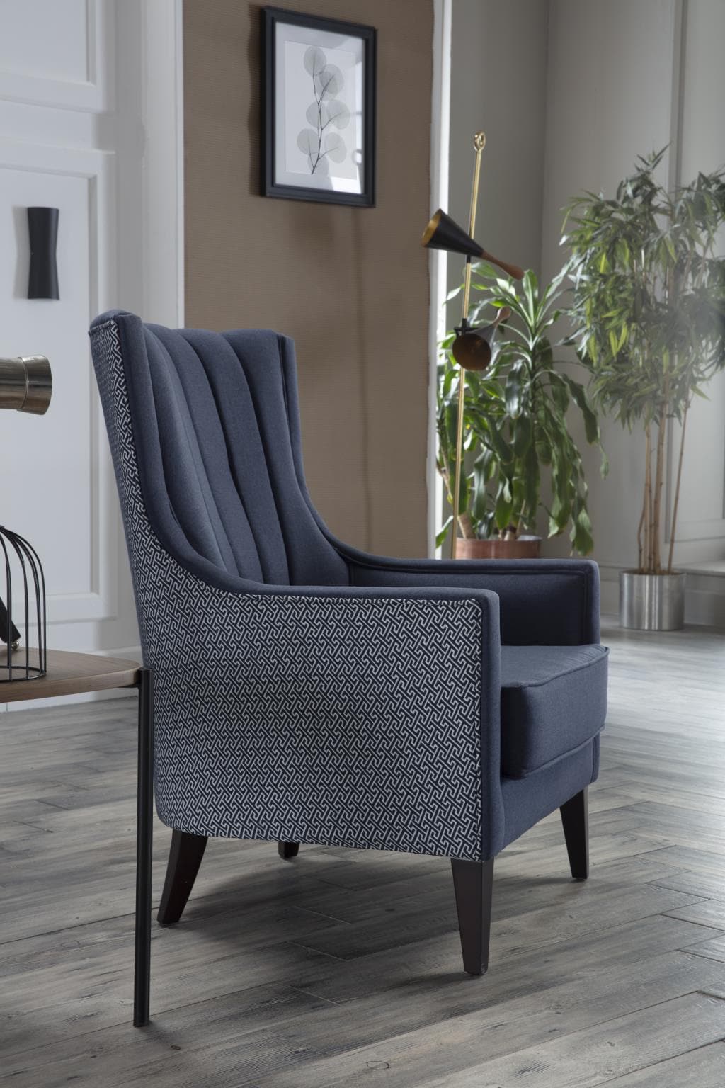 Bellona Palmer Accent Armchair by Bellona CORVET NAVY