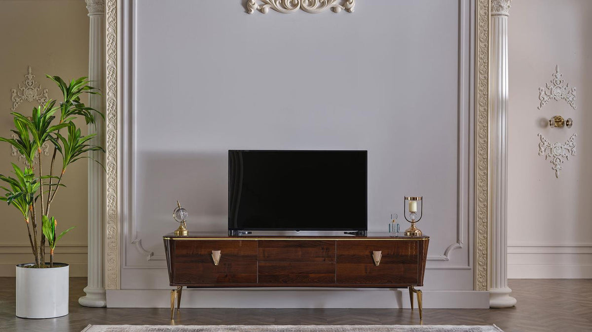 Bellona Plaza Tv Stand (Plaza Walnut (Plaza Teks) by Bellona