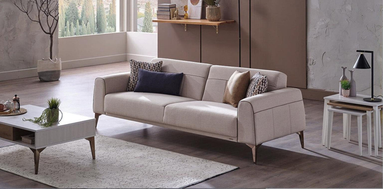 Bellona Pandora 3 Seat Sleeper Sofa (Fox Cream) by Bellona