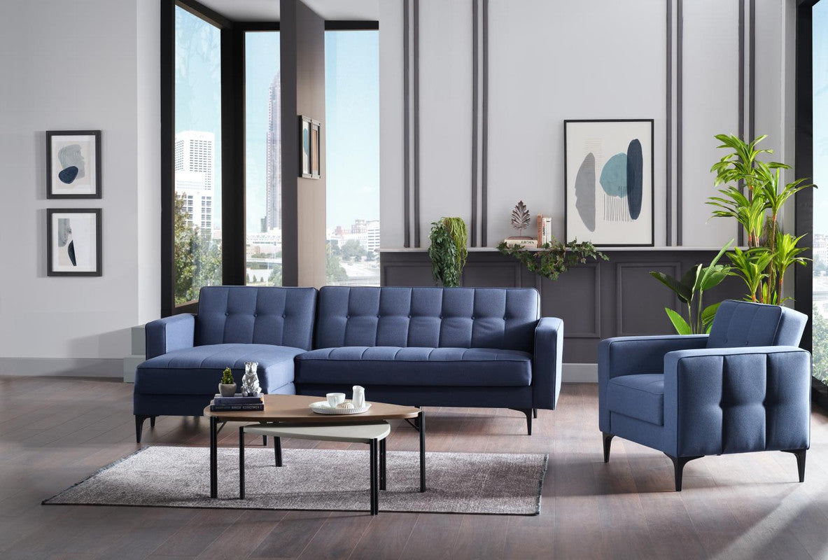 Bellona Parker Sleeper Sectional 3 Pieces by Bellona CORVET NAVY