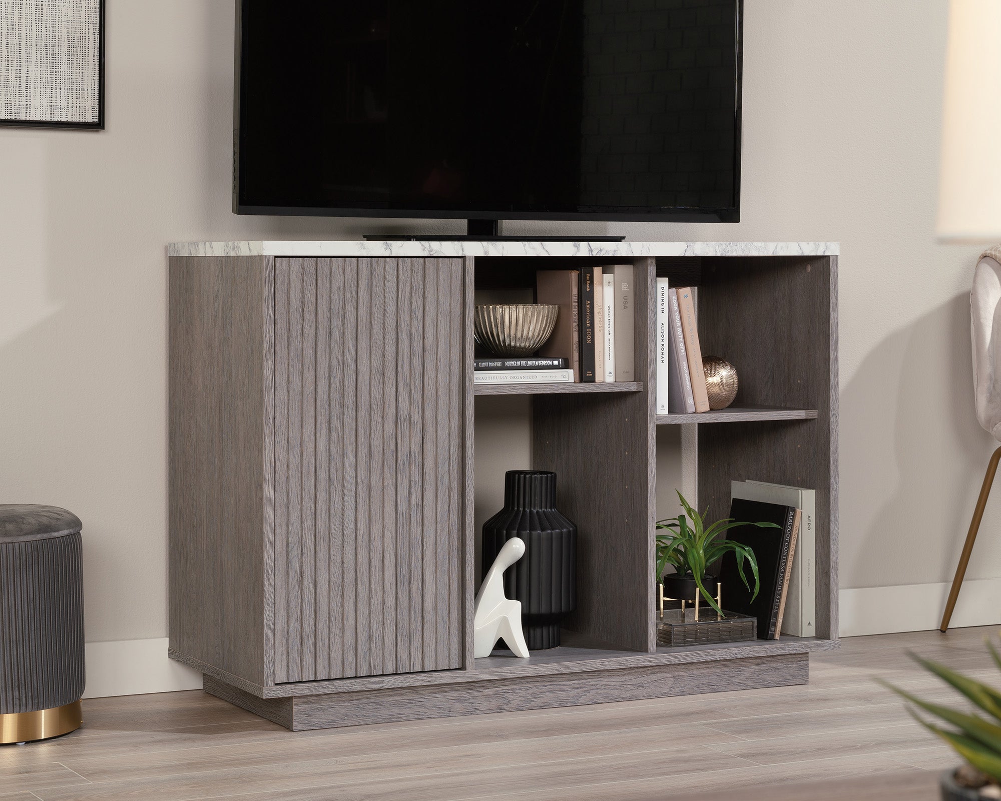 East Rock  Accent Storage Cabinet with Door in Ashen Oak