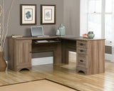 Harbor View  Corner Computer Desk Salt Oak