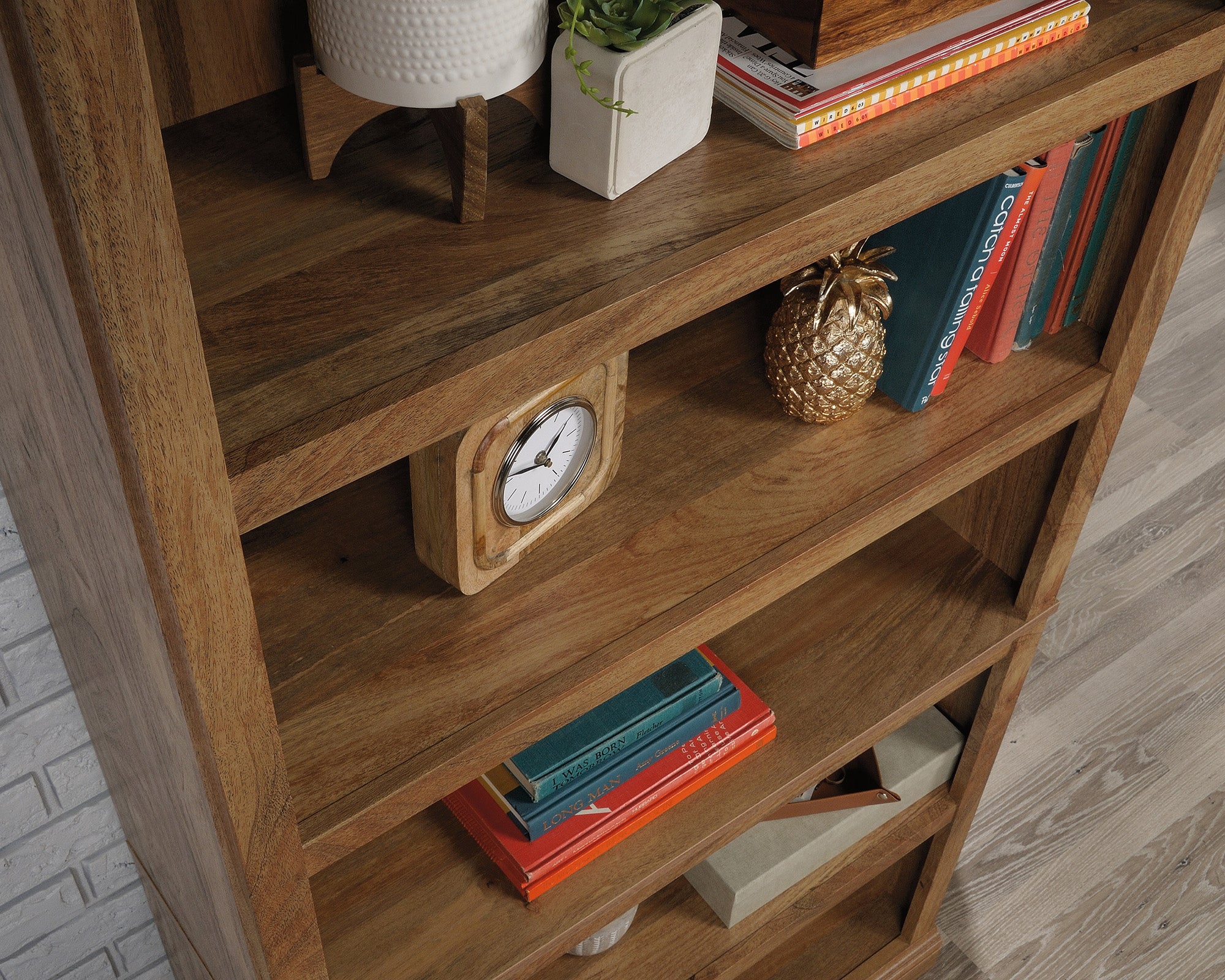 Sauder Select 5-Shelf Bookcase Sindoori Mango