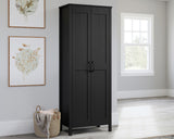 Sauder Select Two-Door Storage Cabinet in Raven Oak