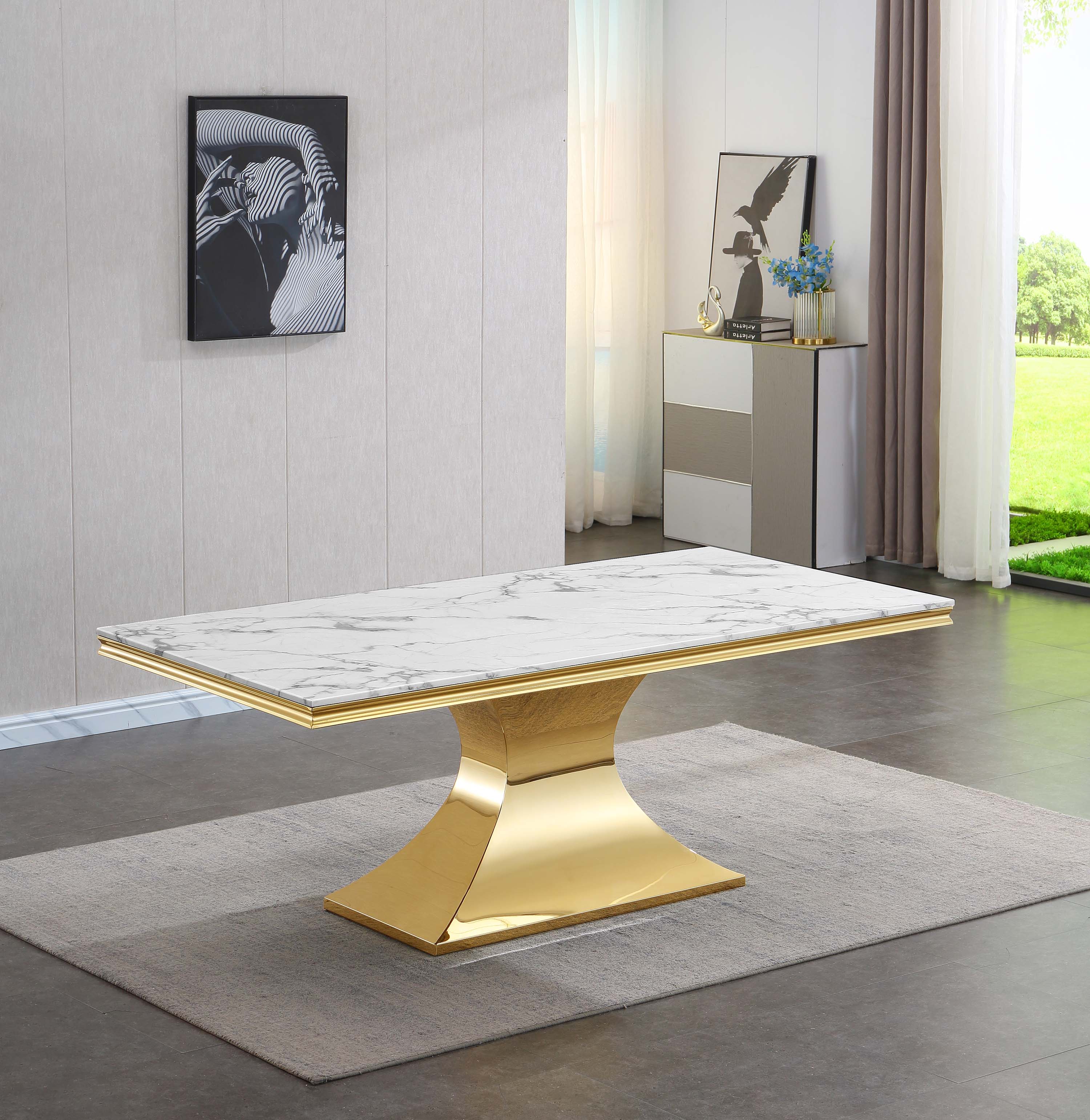 Artisan Cotey Dining Table Gold