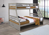 Light Gray Twin/Full Bunk Bed