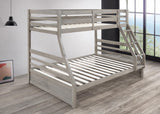 Light Gray Twin/Full Bunk Bed