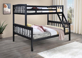 Black Twin/Full Bunk Bed