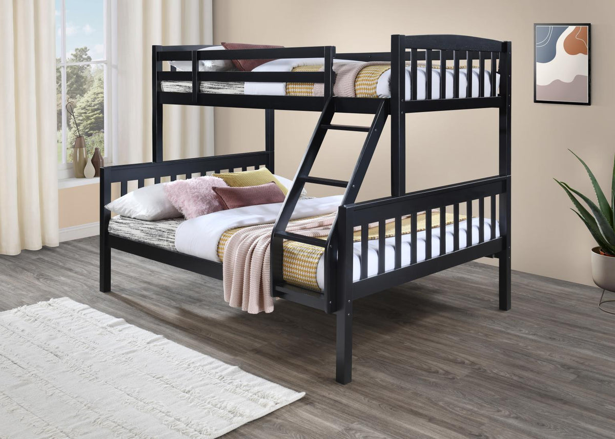 Black Twin/Full Bunk Bed