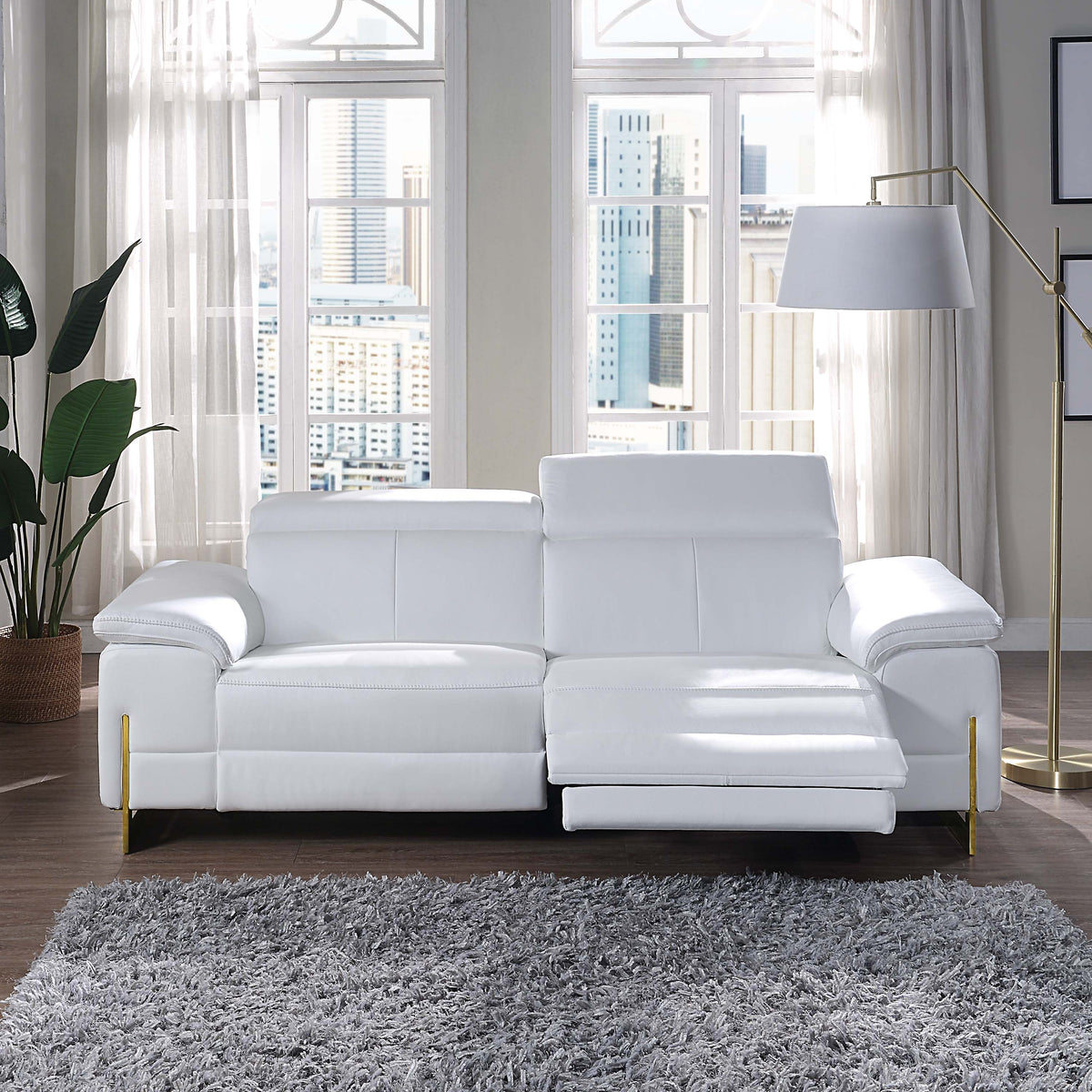 Artisan Marclene Reclining Loveseat White