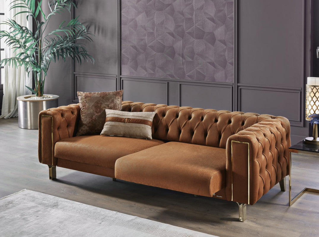 Bellona Montego 3 Seat Sleeper Sofa by Bellona DARK BRICK