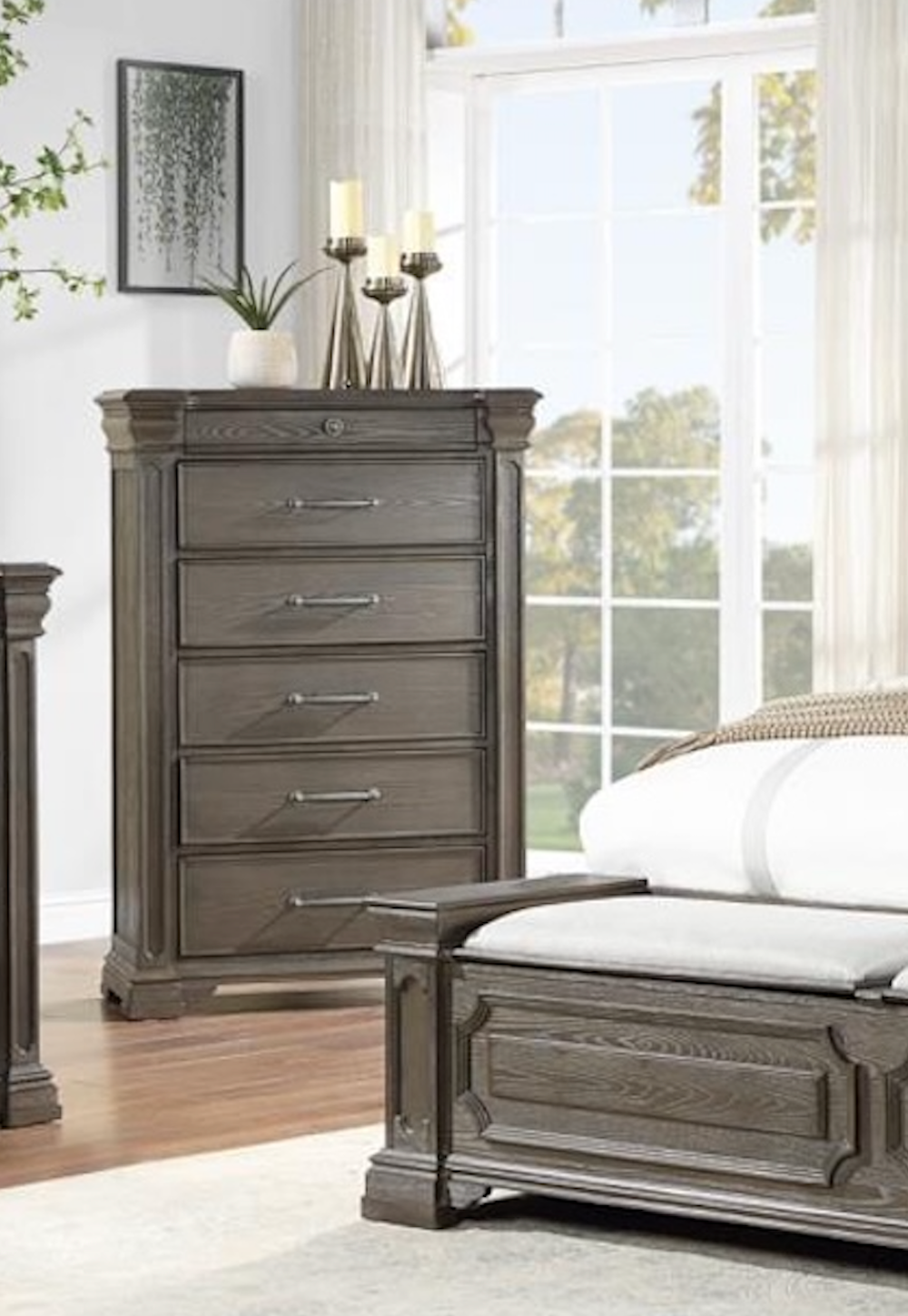 King Bed-Dresser-Mirror