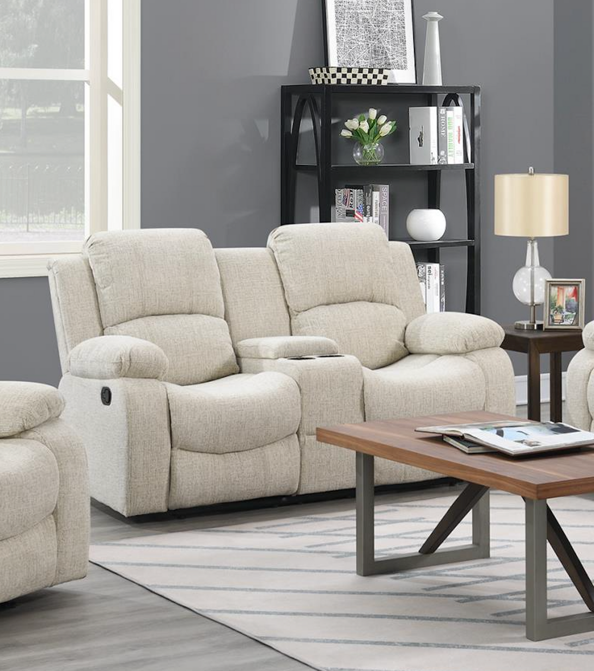 Parrot Cream Motion Loveseat