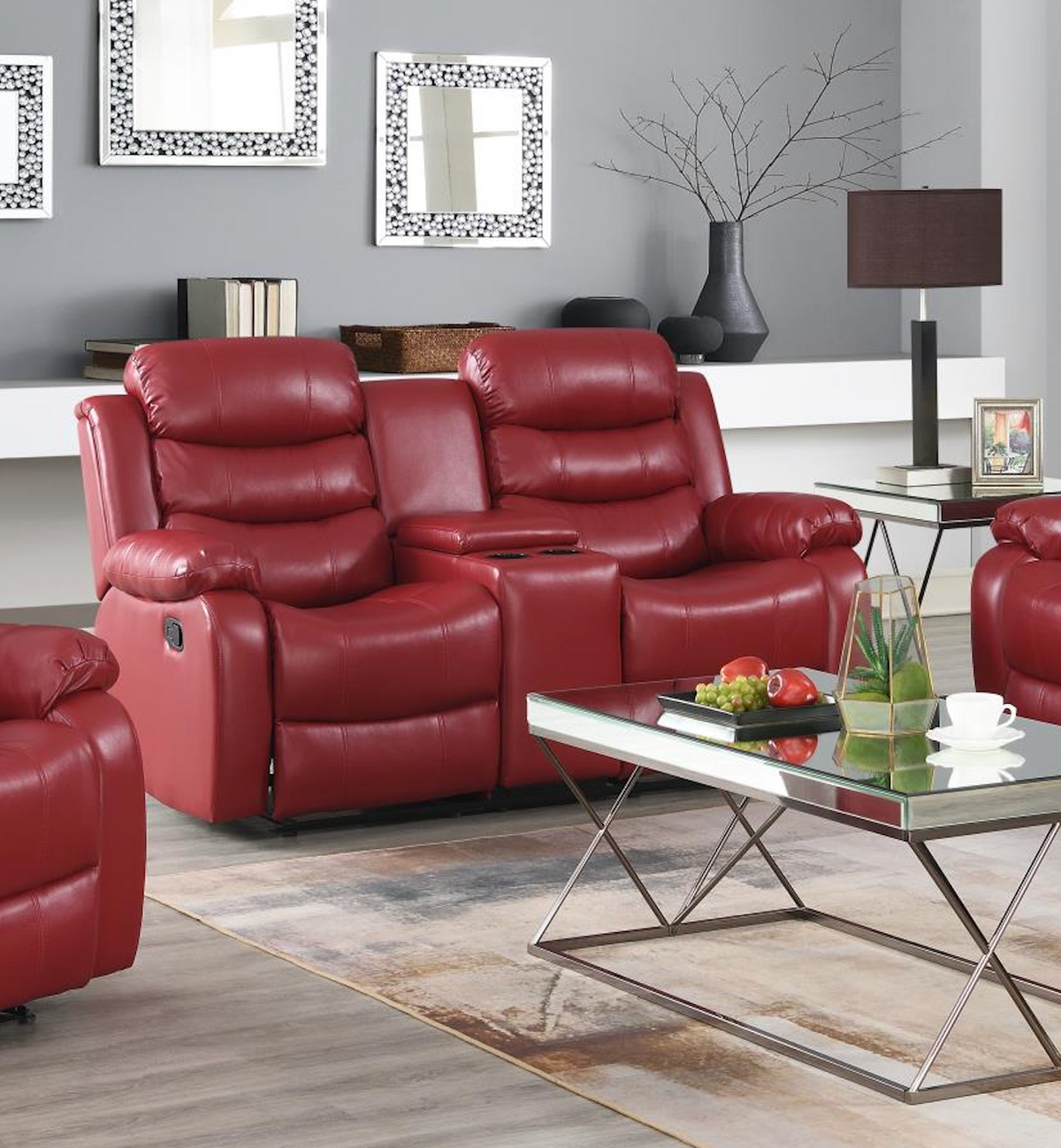 Red Motion Loveseat