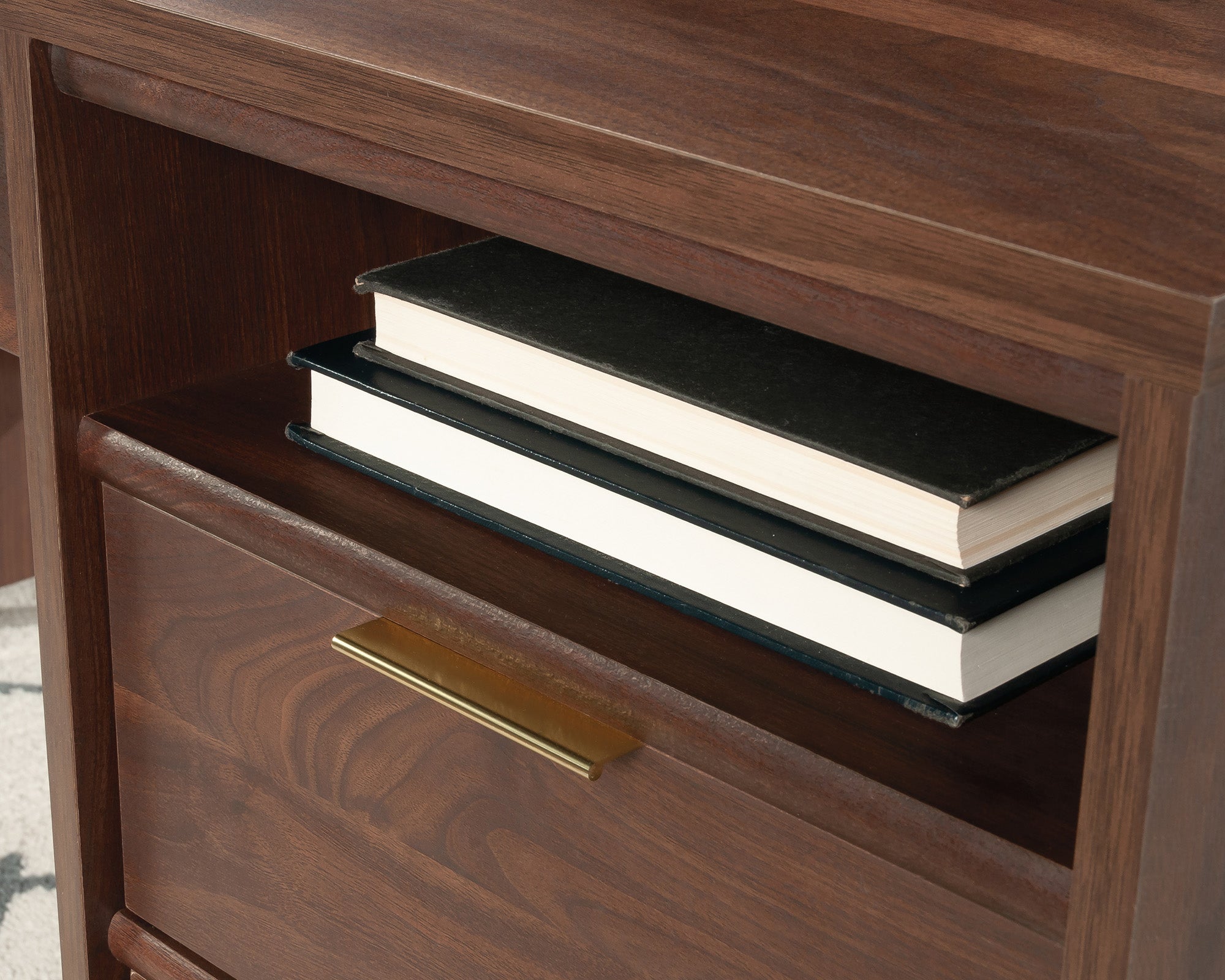 Clifford Place  Executive Pedestal Desk in Grand Walnut