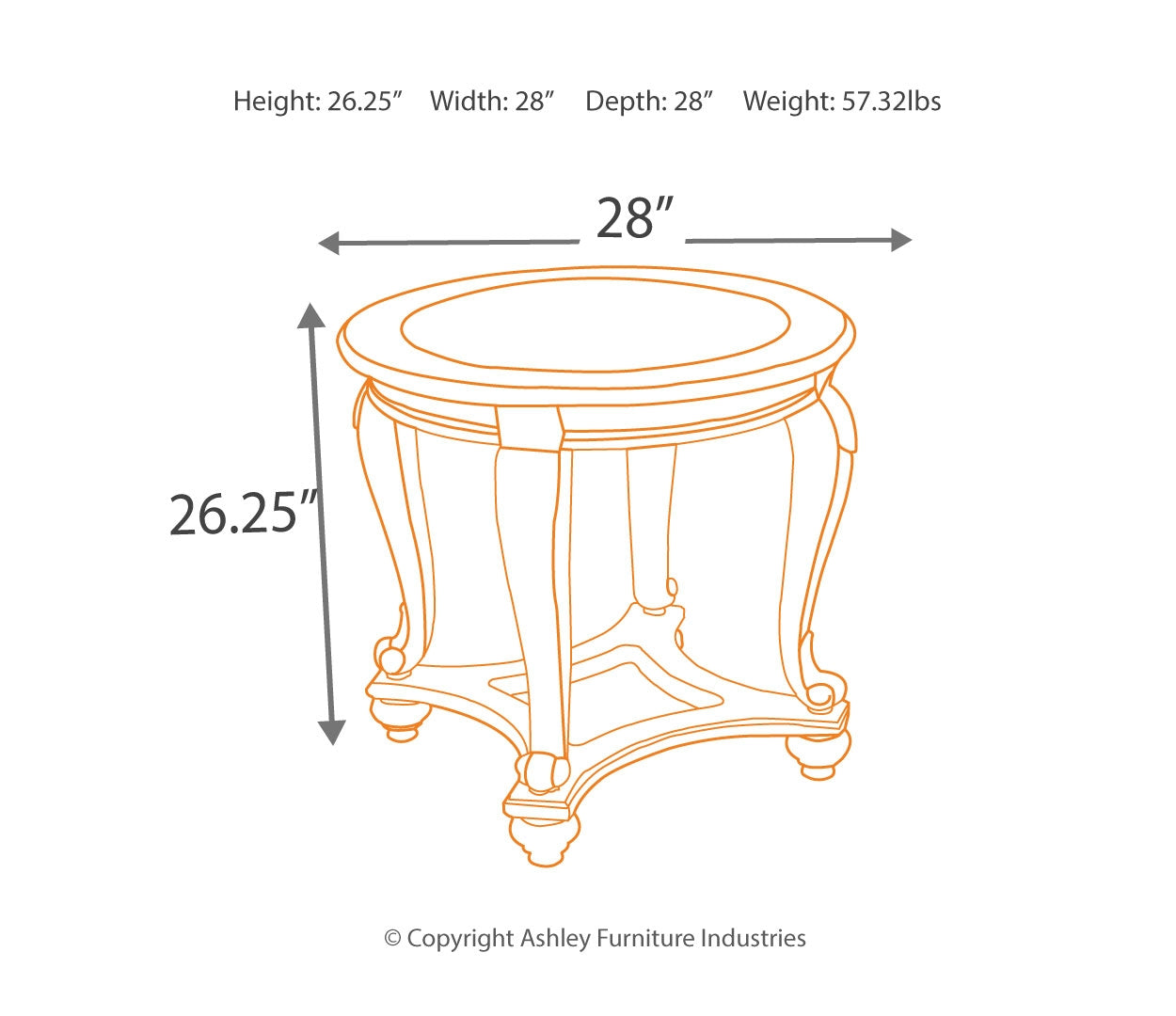 Norcastle Round End Table