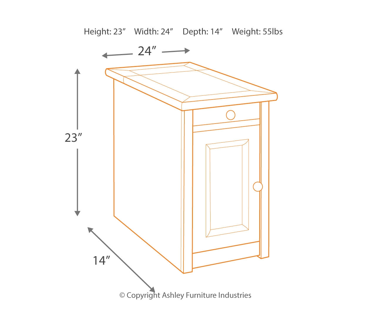 Tyler Creek Chair Side End Table