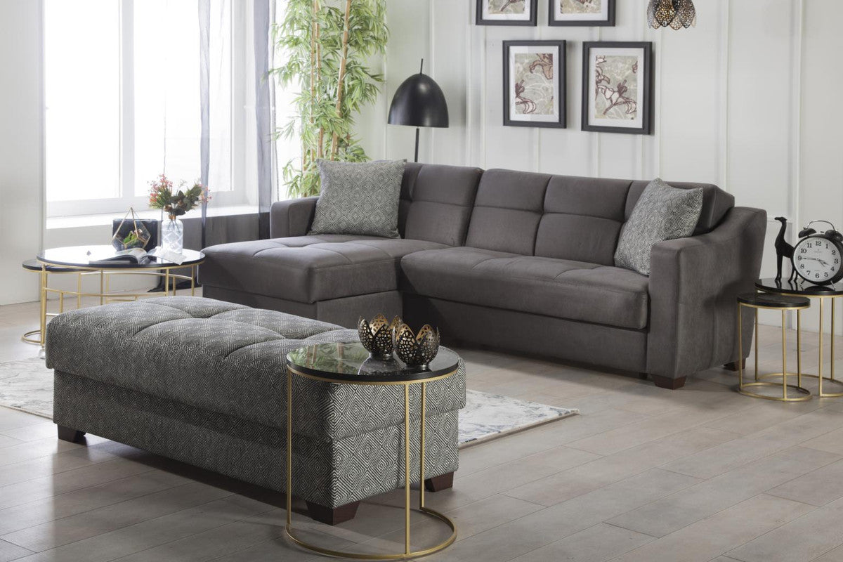 Bellona Tahoe Sleeper Sectional by Bellona DARK GRAY Sectional + Ottoman