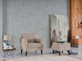 Bellona Theo Accent Chair and Ottoman by Bellona THEO CREAM