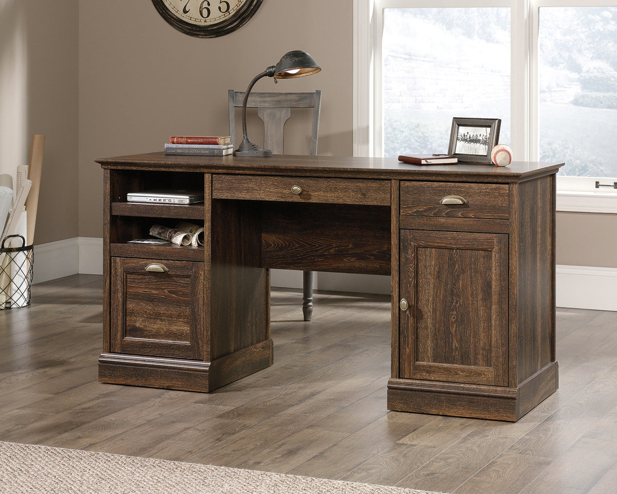 Barrister Lane  Executive Desk Iron Oak