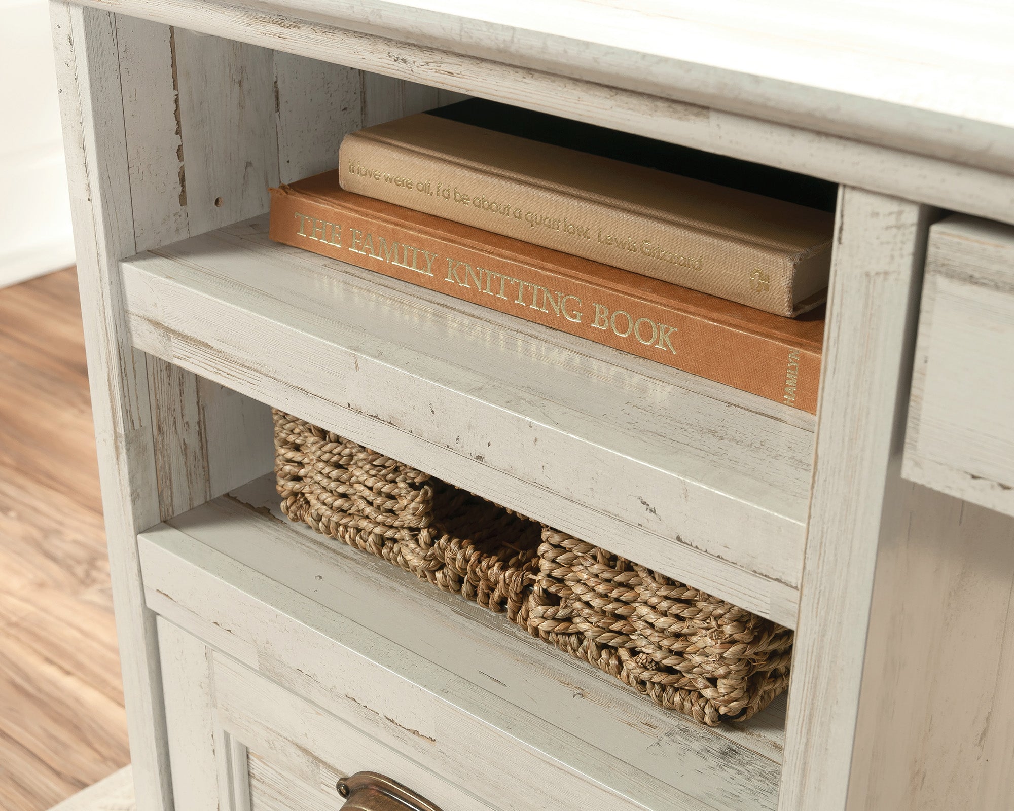 Barrister Lane  Home Office Executive Desk in White Plank