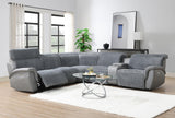 6 Pc Gray Power Reclining Sectional W/Power Headrest