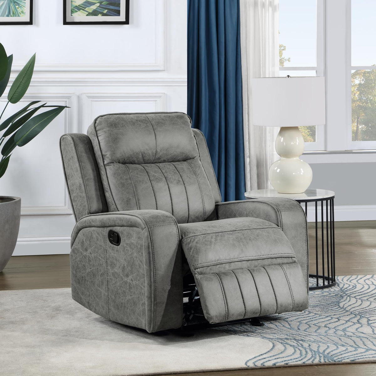 Gray Motion Glider Recliner