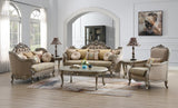 Traditional Brown Loveseat