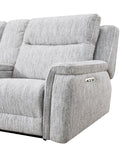 6 Pc Beige Power Reclining Sectional W/Power Headrest