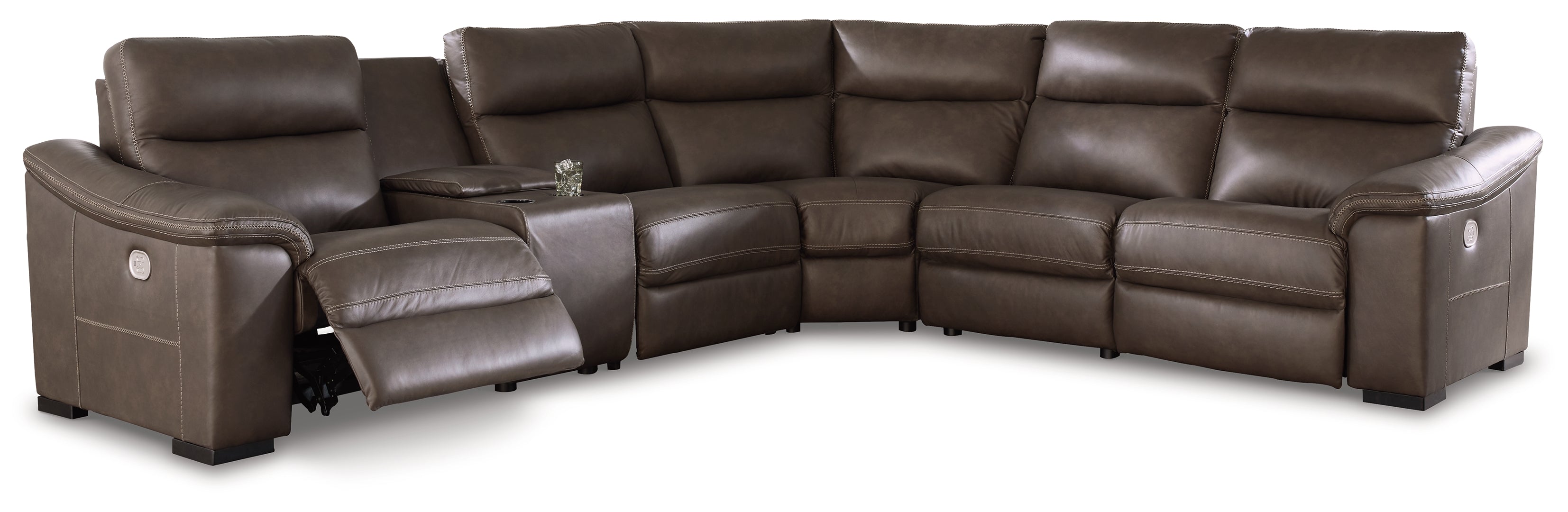 3-Piece Power Reclining Sectional Loveseat with Console