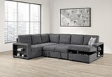 Black 3 Pc Sectional W/Usb (Type A+C)