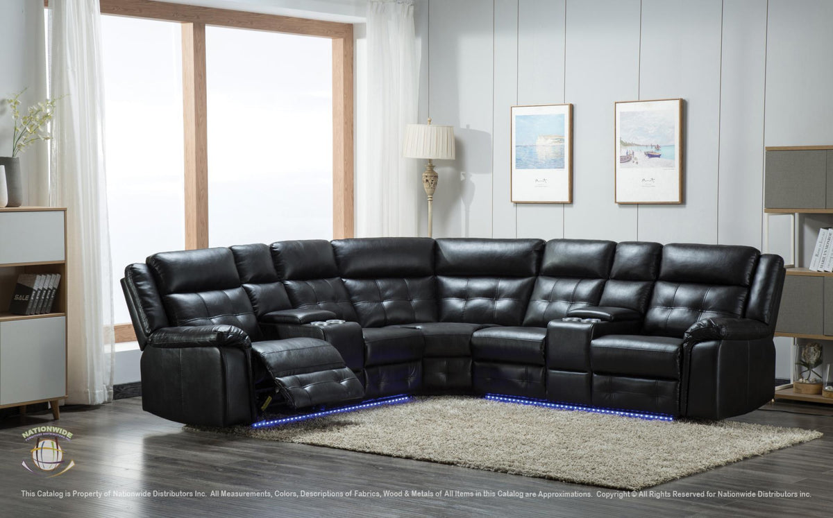 Tiza 3 PC. Power Reclining Sectional w/ Led Lights