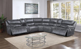 Gray 7 Piece Sectional W/ 3 Power Reclining